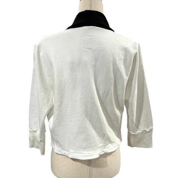 NEW NWT Chaser Black and White Open Front 3/4 Sleeve Jacket Size L - Picture 4 of 4